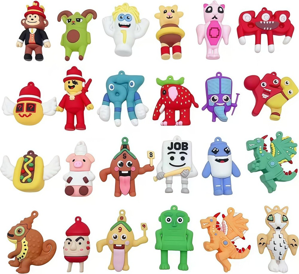 24PCS Steal A Brainrot Mini Figures Set – 2.1″ Inch Mini PVC Collectible Toy Fig