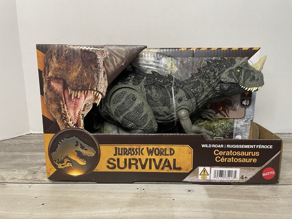 Jurassic World Survival Wild Roar Ceratosaurus Lights & Sounds Figure Mattel NEW