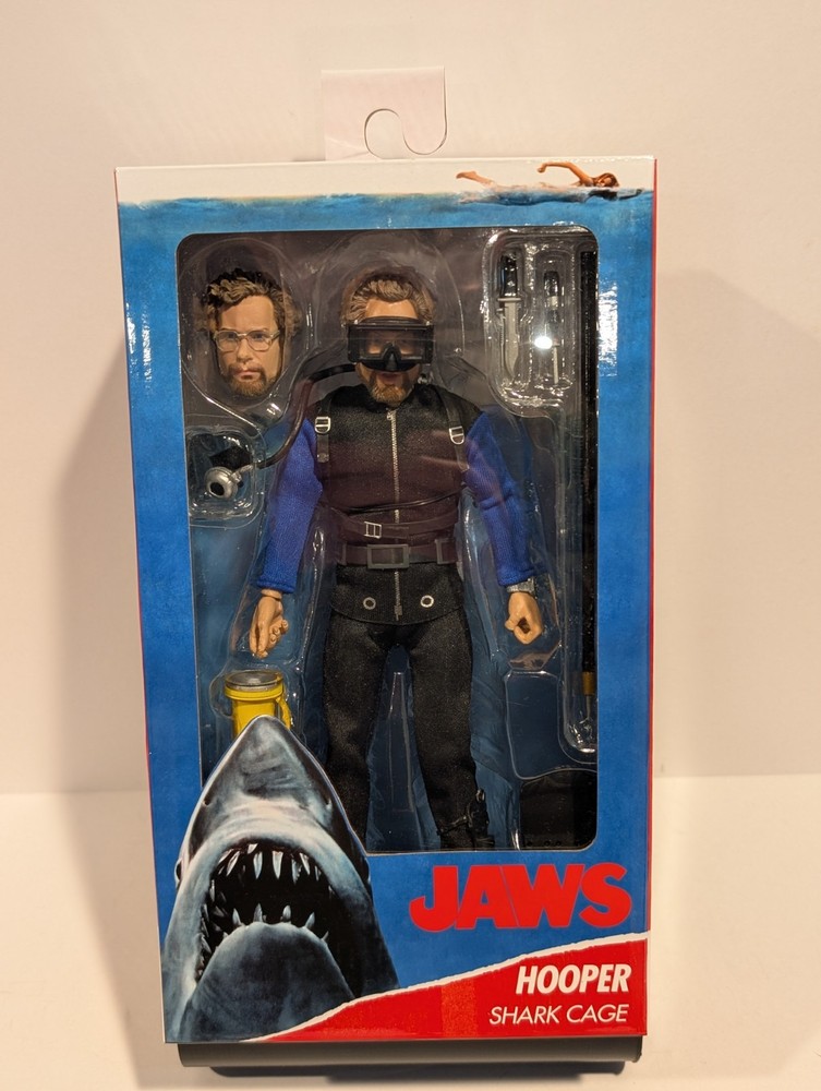 NECA Jaws Matt Hooper Shark Cage 8″ Clothed Action Figure Retro 1975 Movie BNIB