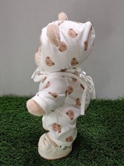 Get A Hug Co. 12 inch Fully Jointed Teddy Bear Plush Baby Outfit Bib Shoes NWOT
