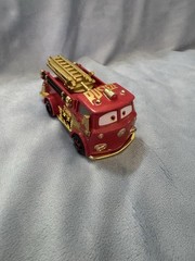 RARE Disney Pixar Cars FACTORY CUSTOM Metallic Gold Red Fire Engine Rusteze Team