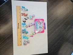My Little Pony Toy Figures Lot Of 10 Various Years With Tin