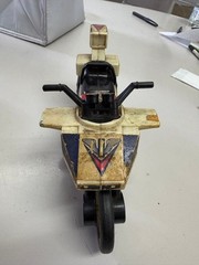 Red Ranger Doll with Motorcycle, Worn and Dirty, Unsure of Identity
