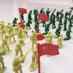 Nostalgic Plastic Soldier Model Toys Military Sandbox Set Model Boy Puzzle Toys