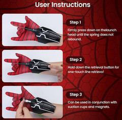 Spider Man Launcher Glove 2.0 Upgrade USB Cosplay Spider String Web Shooter Toys
