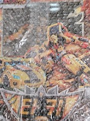 Metal Cardbot Tacky Transforming Robot Car Figure Yellow SAMG Entertainment Kore
