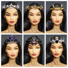 1:6 doll Metal Tiara game of thrones crown doll elf dark queen jewelry BJD