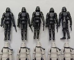 lot of 10 Hasbro Star Wars Shadow Stormtrooper Black Troopers figure w gun 3.75″