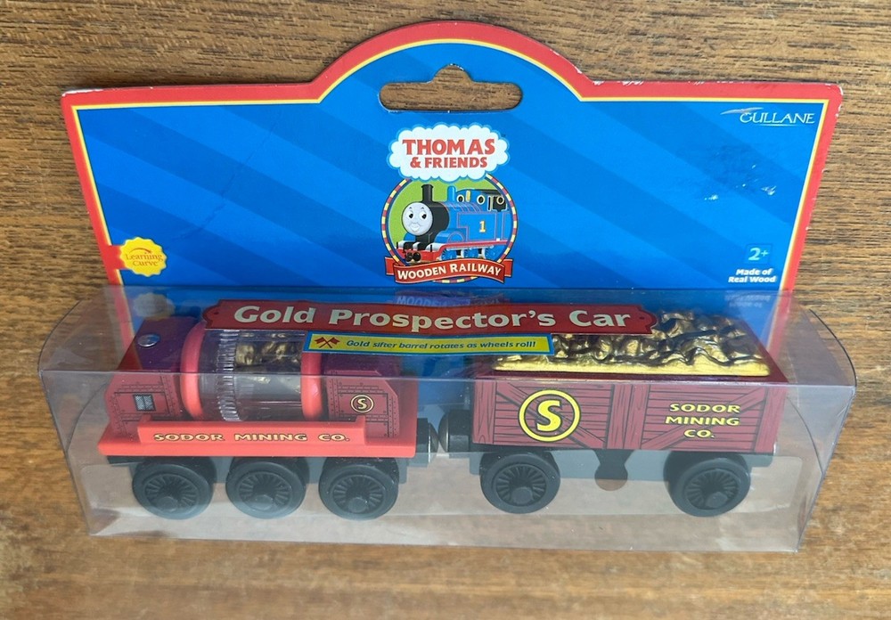 2001 Learning Curve Wooden Thomas Train Gold Prospector’s Cars! New!