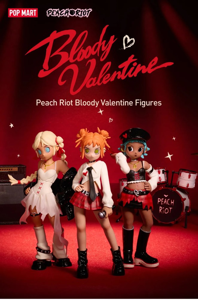 POP MART PEACH RIOT BLOODY VALENTINE 3 Figure Bundle SEALED