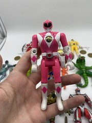 Vintage Power Rangers Figure Lot Flip Head Pink Red Green Yellow Peckster Zedd