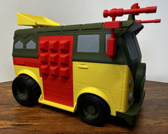 TMNT Party Wagon 3D Printed Model • Retro Ninja Turtles Van Display Collectible