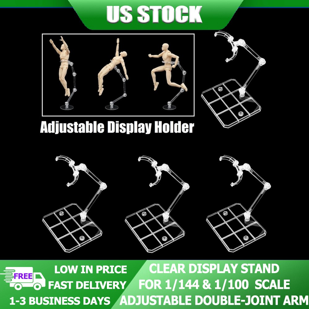 Adjustable Display Stand For 6″ Action Figure Clear Plastic Holder 1/4/5/8/10/12