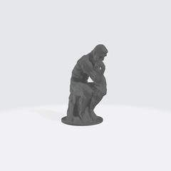 The Thinker at the musee rodin, 3d Digital Model, 3D Model STL File, 3d print