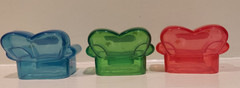 2000 Cartoon Network POWER PUFF Girls – Sittin Pretty – 3 Figure Set w/ Stands!