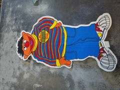 Vintage Sesame Street Live Ernie Muppets Felt Pennant 20″ 1975 Souvenir Large VG