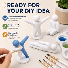 8-Pose Set 3D Printed Chameleon Hide and Seek Figures DIY Paintable Decor