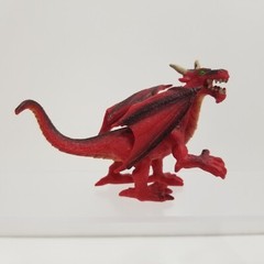 Dragon Figures – Red & Black, Green & Gold, Orange & Red – Mixed Lot of 3