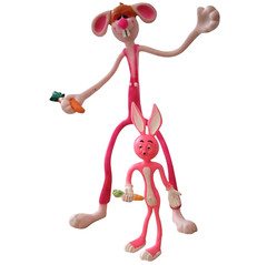 Roger Rabbit Style Bendables 10” 5″ Figures 80s Toys Character Cartoon Vintage