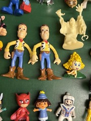 Lot of 50+ Vintage Mixed Lot PVC Plastic Toys, Disney, Pixar, Smurfs, Snoopy