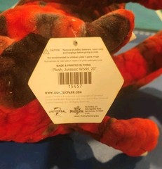 Jurassic Park World 20″ Plush T. Rex Dinausour Red NEW WITH TAGS