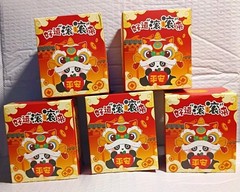 Lot of 5 WenYi Panda 🐼 Goo Luck Is Rolling In Blind Box-Colors Marked On Boxes