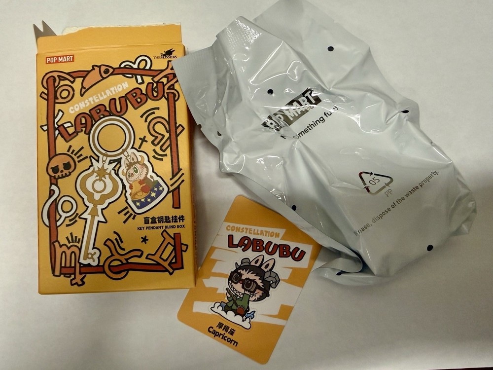 AUTHENTIC POP MART Labubu Constellation Keychain – Capricorn