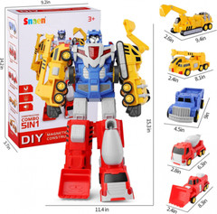 SNAEN Toys for 3 4 5 6 7 Year Old Boys – Construction Vehicles Transform…
