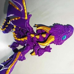 3D Printed Crystal Dragon Flexible Articulated Dragon Fidget Toys Desktop Decor