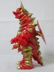 Monstock Toumart Destdon 10″ Vinyl Figure + Tag Red Gold Touma G1 Sofubi Kaiju