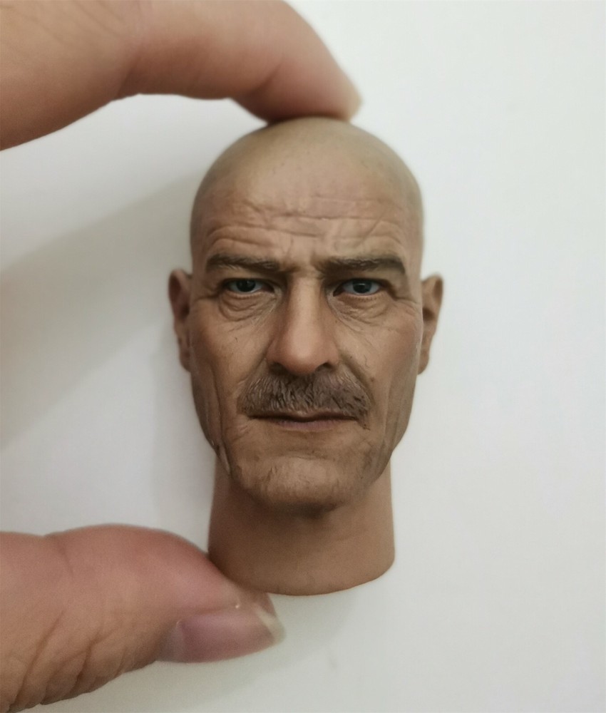 1/6 Scale Breaking Bad Walter White Head Carved Model DIY Hot Toys Action Figure