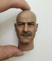 1/6 Scale Breaking Bad Walter White Head Carved Model DIY Hot Toys Action Figure