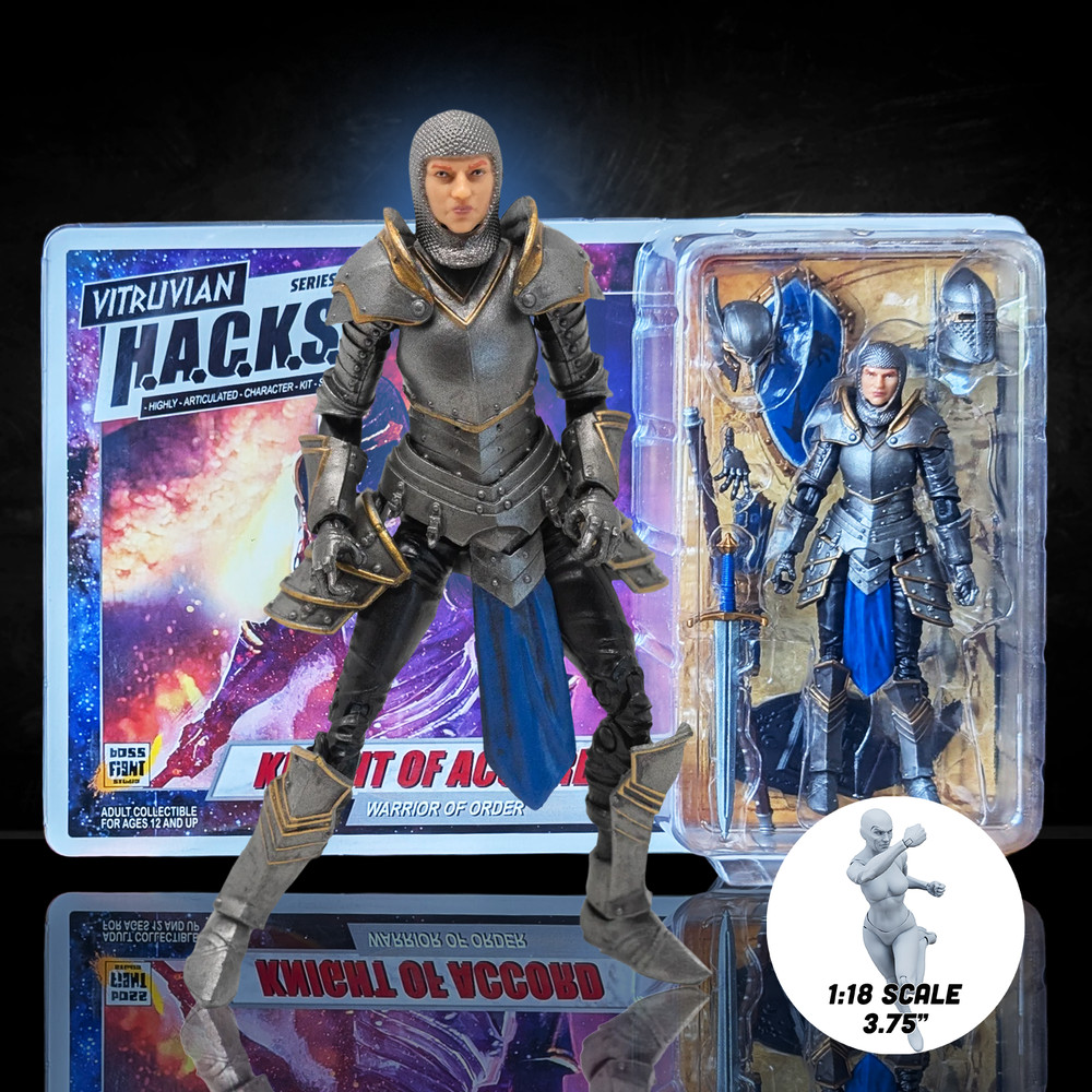 Knight of Accord FEMALE Warrior of Order -Vitruvian H.A.C.K.S. 1:18 Scale Action