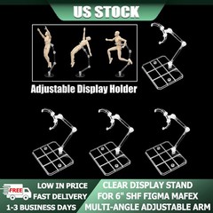 Universal Clear Action Figure Stand For 1/144 1/100 6″ Toy Display Support Hold