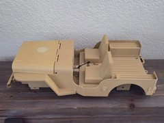 Vintage 1967 Hasbro G.I. JOE Desert Patrol Attack Jeep Frame w/4 Tires