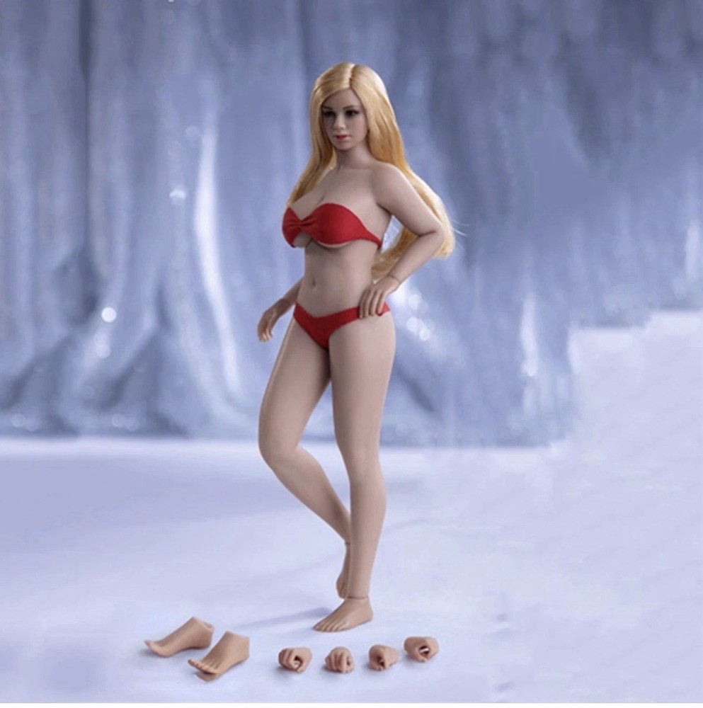 US TBLeague T05B 1/12 Super-Flexible Female Suntan Seamless Body W/Head Clothes