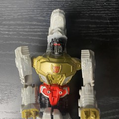 Transformers Action Figure Robot Toy Gray Gold Red Blue