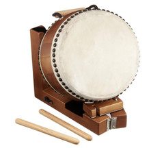 Japanese Drum Wadaiko Taiko with stand and drumstick Percussion KP-1200 Brown