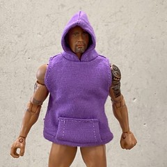 SU-SLH-PP: Purple Sleeveless Fabric Pocket Hoodie for 7″ Mattel WWE Figure