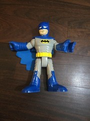 Mattel 10” Batman Action Figure Blue Gray Yellow Black w/ Cape Plastic 2018