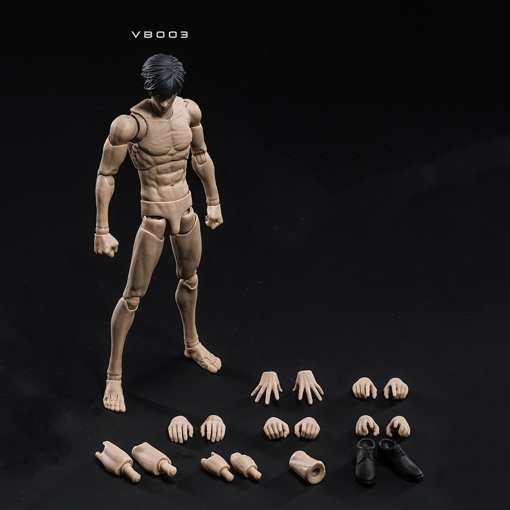 1:12 VTOYS X BMS VB003 Male Flexible Action Figure Jointed Body & Head Model Toy