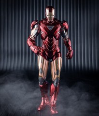 Marvel Avengers Iron Man 2 Mark 6 MK6 Ironman Toy LED Light Action Figure Model