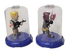 2019 Zagtoys Fortnite Domez Series Jonesy & Drift 2.25″ Figures in Domes