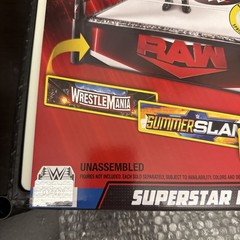 WWE Superstar Ring 14″ Spring-Loaded Mat Pro-Tension Ropes 4 Events in 1 Playset