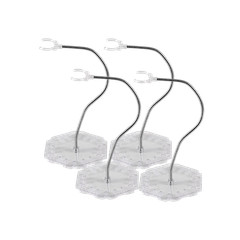 4 Pack Clear Action Figure Stand Action Display Holder Metal Support Arm