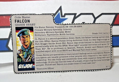 GI Joe Falcon 1987 v1 *100% COMPLETE w/File Card, Near Mint!* Vintage ARAH Nice!