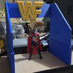 WWE Mattel Elite 90s Entrance Blue Version Accessory Diorama
