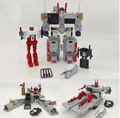 Transform G1 3 Change Base Metroplex Fighters K.O KT Ver NO OUTSIDE BOX
