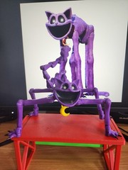 Large Cat Nap Toy – Poppy Play time Inspired 3D Printed Fidget Toy Eyes glow