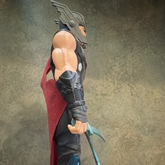 Thor Marvel Plastic/Fabric Action Figure Black Armor w/ Red Cape, Blue Sword